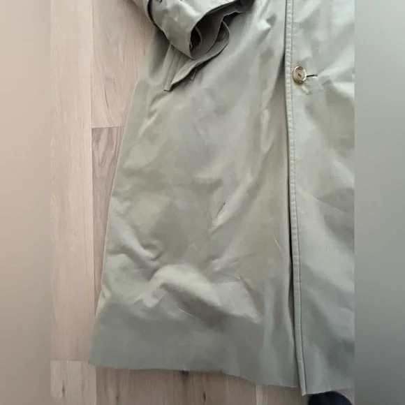 Vintage Burberry Classic House Check Lined Trench Coat with Extra Wool Liner 56R - Picture 10 of 13